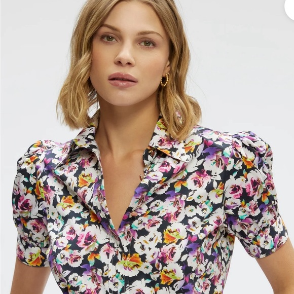 NWT Robert Graham cotton top. Multicolor. Size XS. - Picture 7 of 8